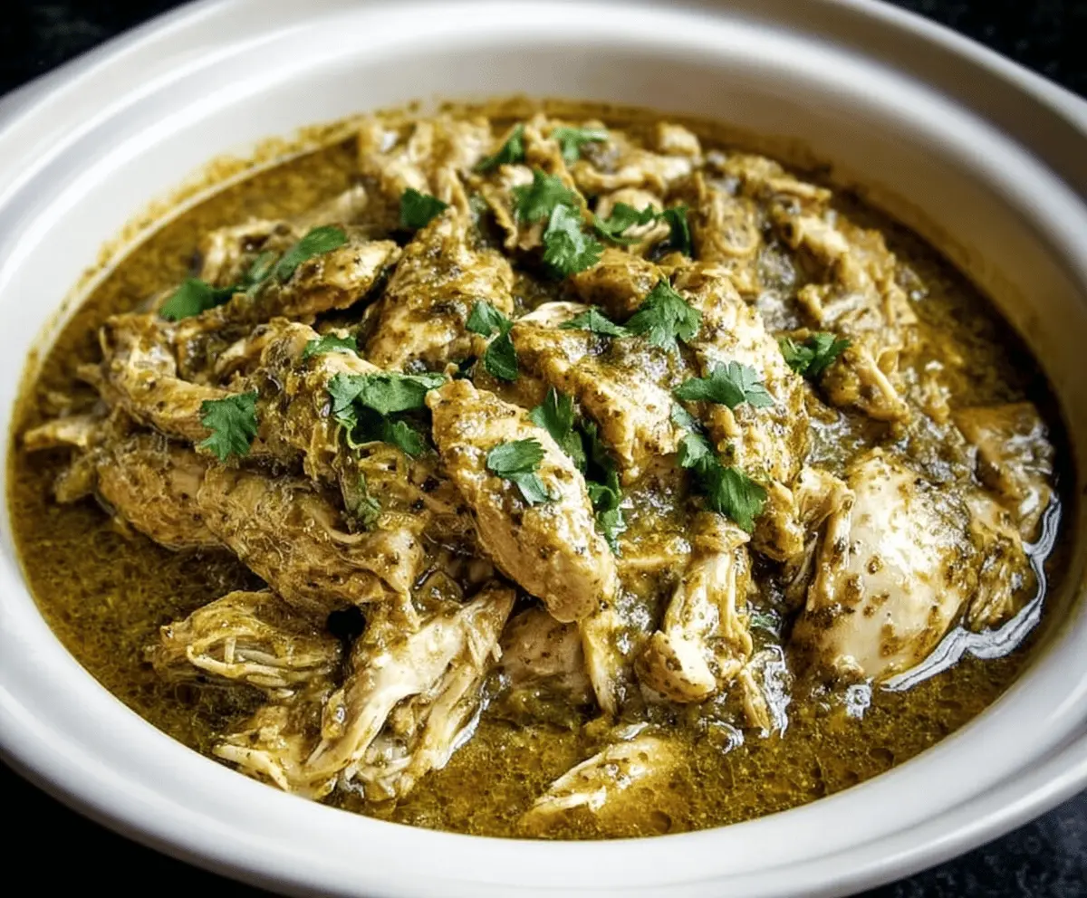 Easy Crockpot Salsa Verde Chicken Recipe