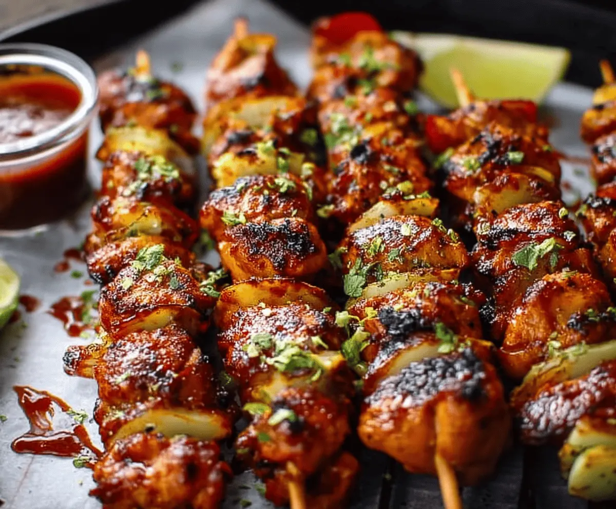 Easy BBQ Chicken Skewers for Grilling