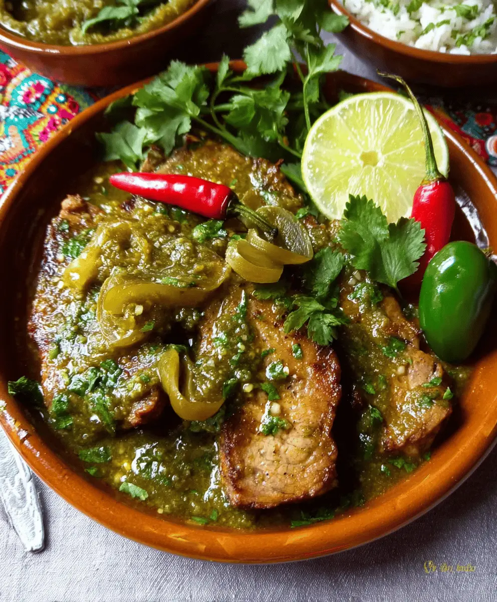 Easy Pork in Fresh Tomatillo Salsa Recipe