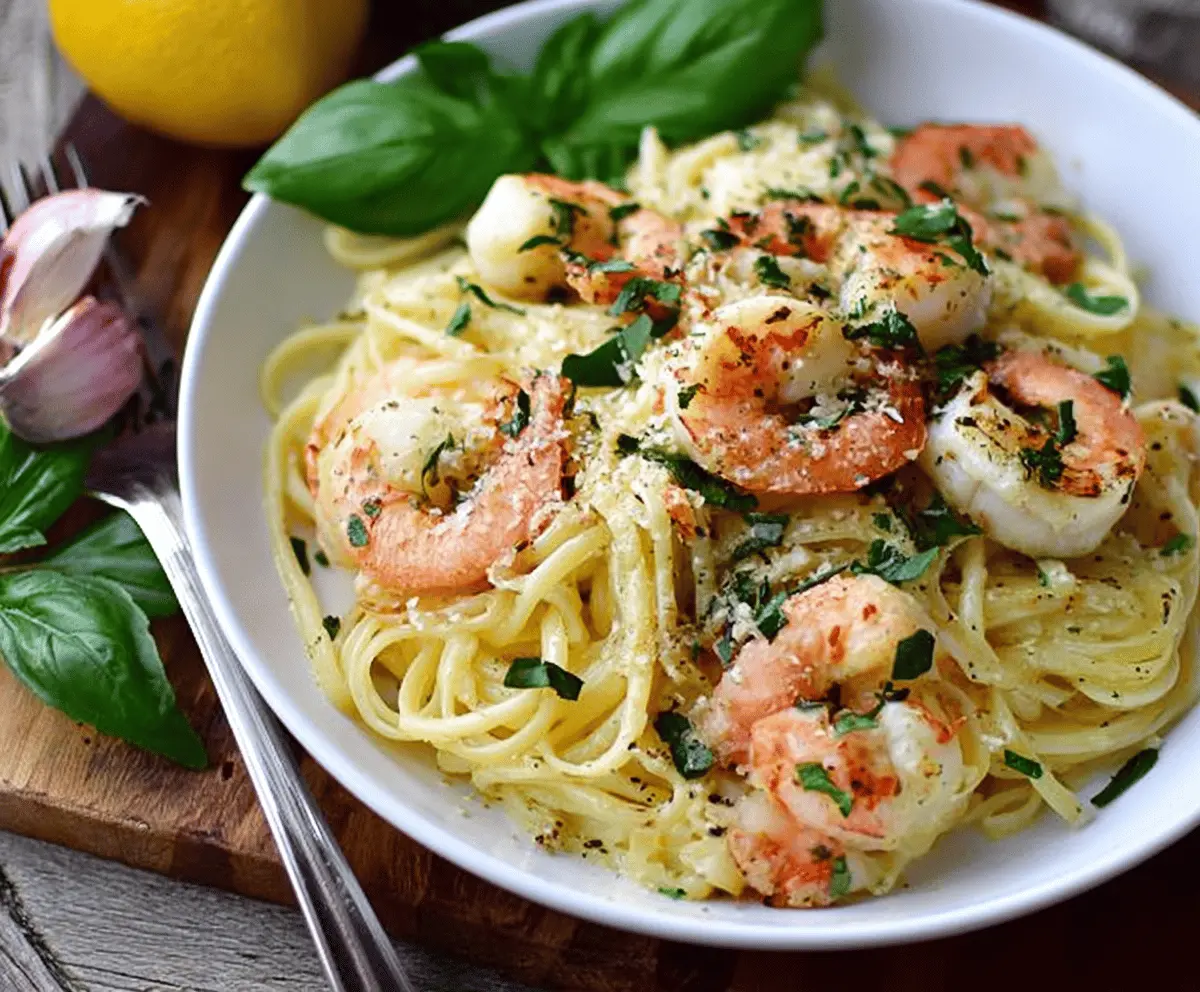 Easy Garlic Seafood Pasta with Fresh Herbs