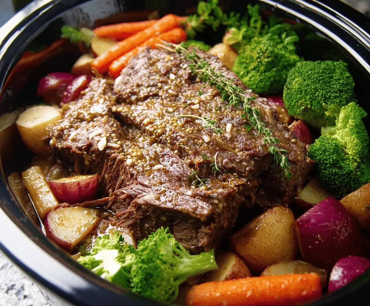 Easy Slow Cooker Parmesan Pot Roast Recipe