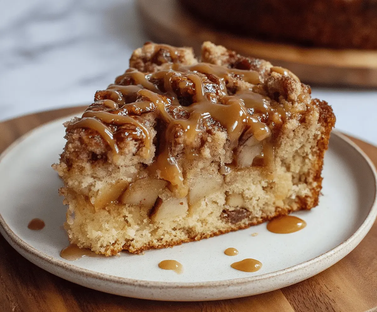 Easy Caramel Apple Crumb Cake Recipe