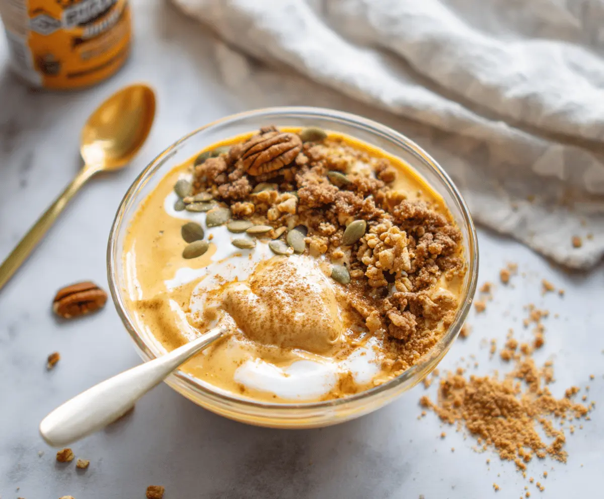 Creamy Pumpkin Pie Yogurt Bowl