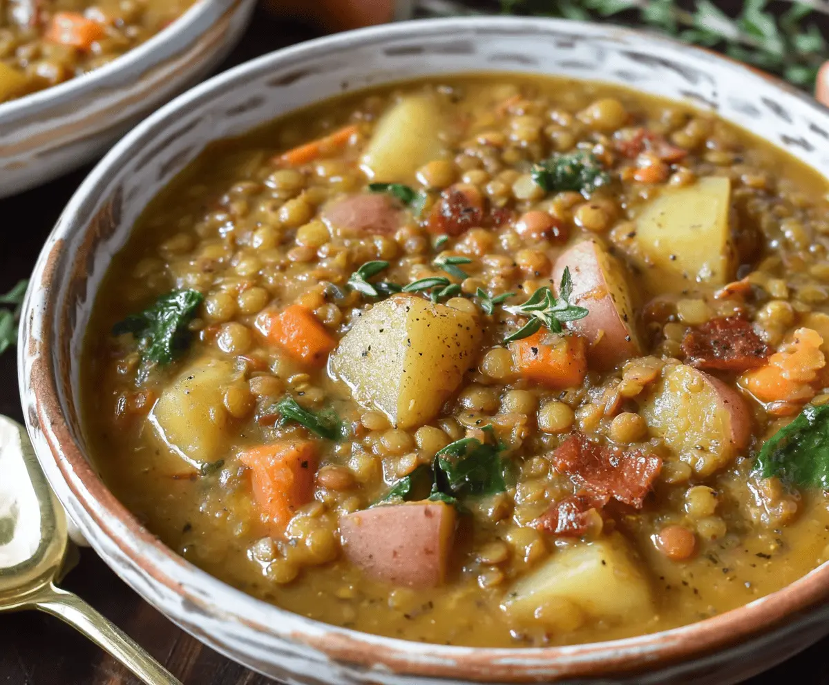 Easy Lentil Potato Soup