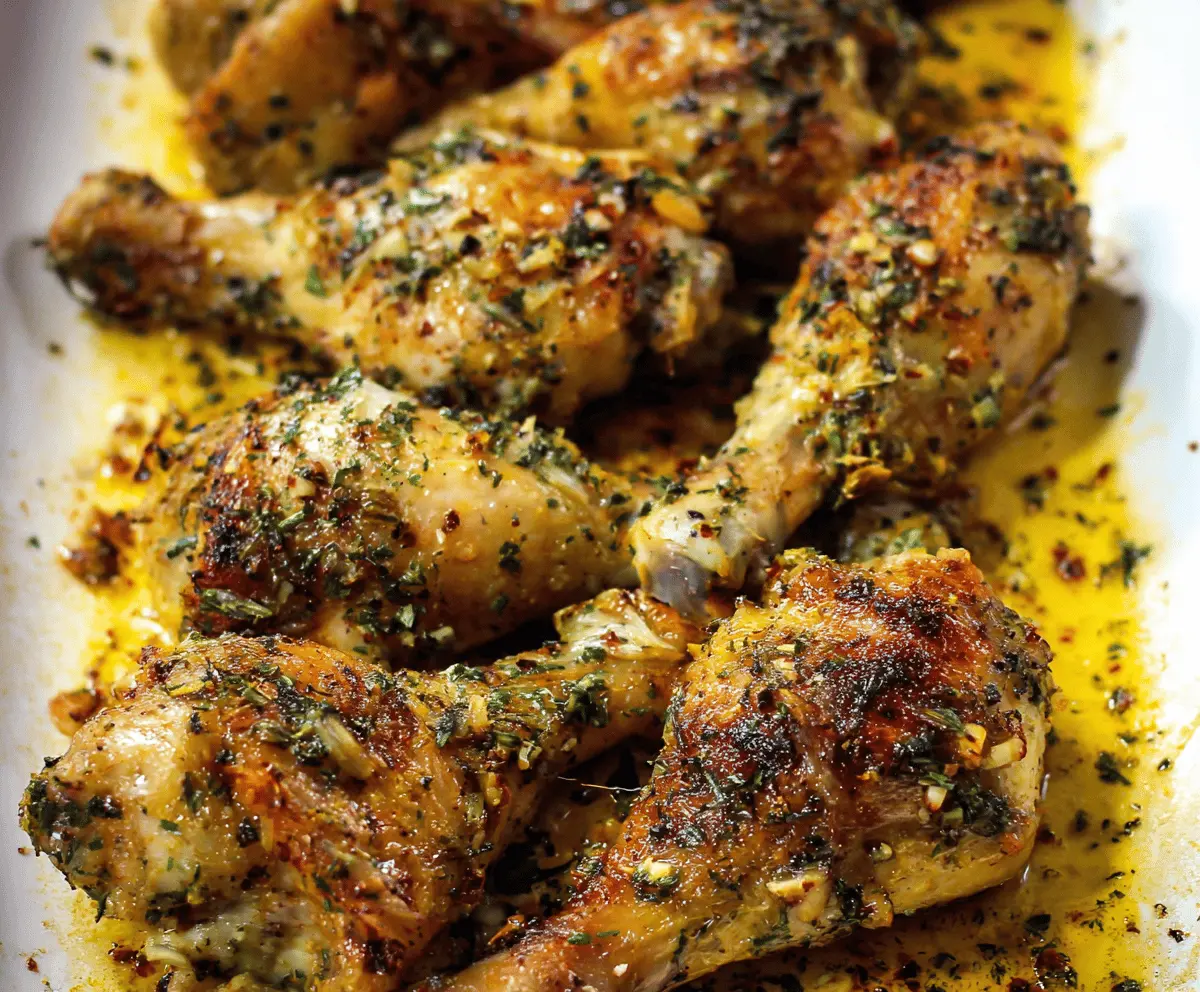 Garlic Butter Baked Chicken Drumsticks