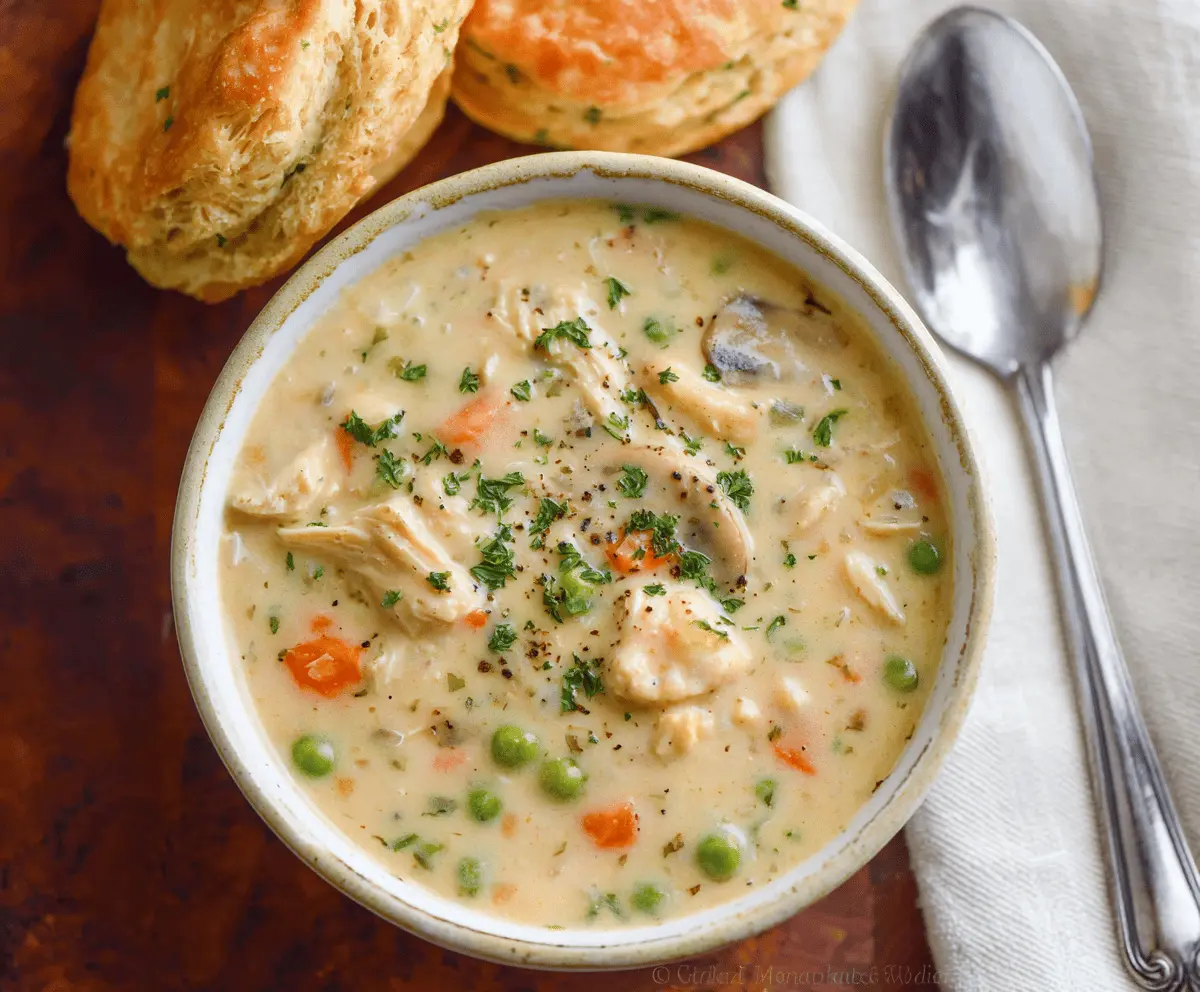 Healthy Chicken Pot Pie Soup