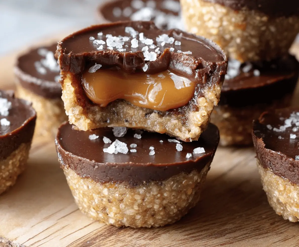 Healthy Twix Cups (Vegan, Paleo)