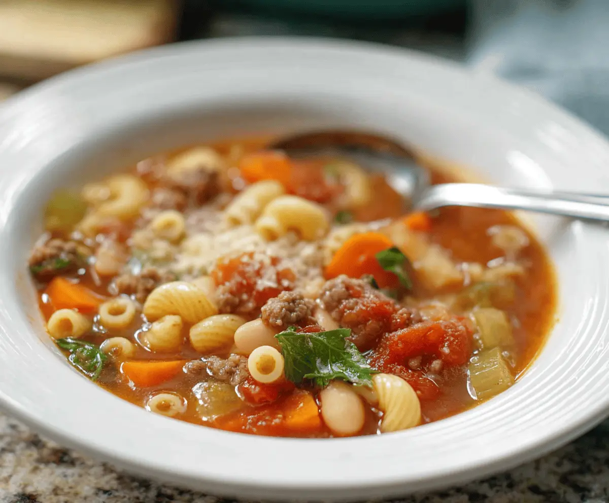 Pasta Fagioli With Sausage