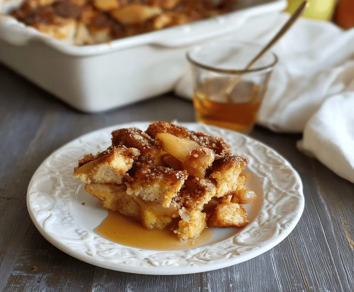 Pear and Brown Sugar French Toast Casserole