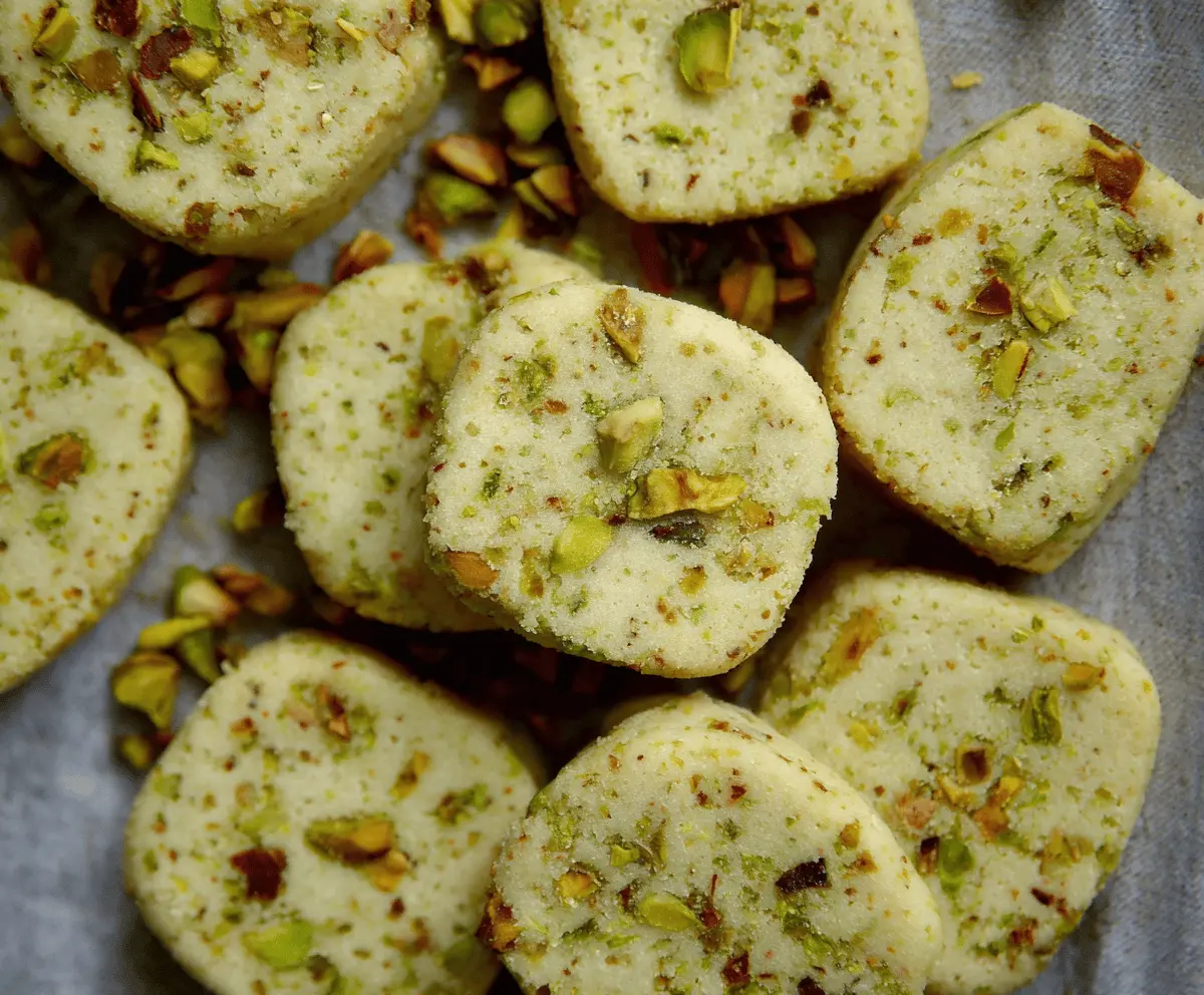Pistachio Shortbread Cookies