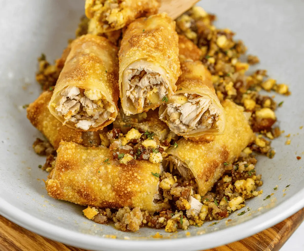 Air Fryer Turkey Egg Rolls (Thanksgiving Leftovers)