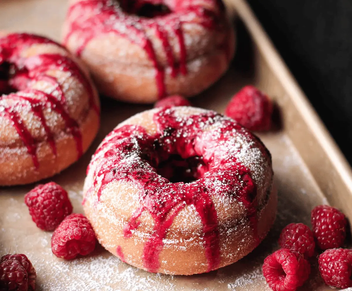 Baked Raspberry Donuts