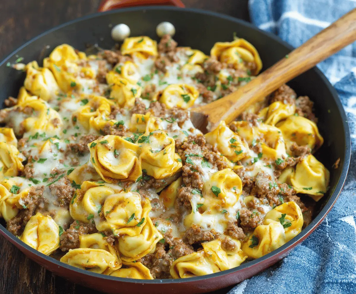 Cheesy Beef Tortellini