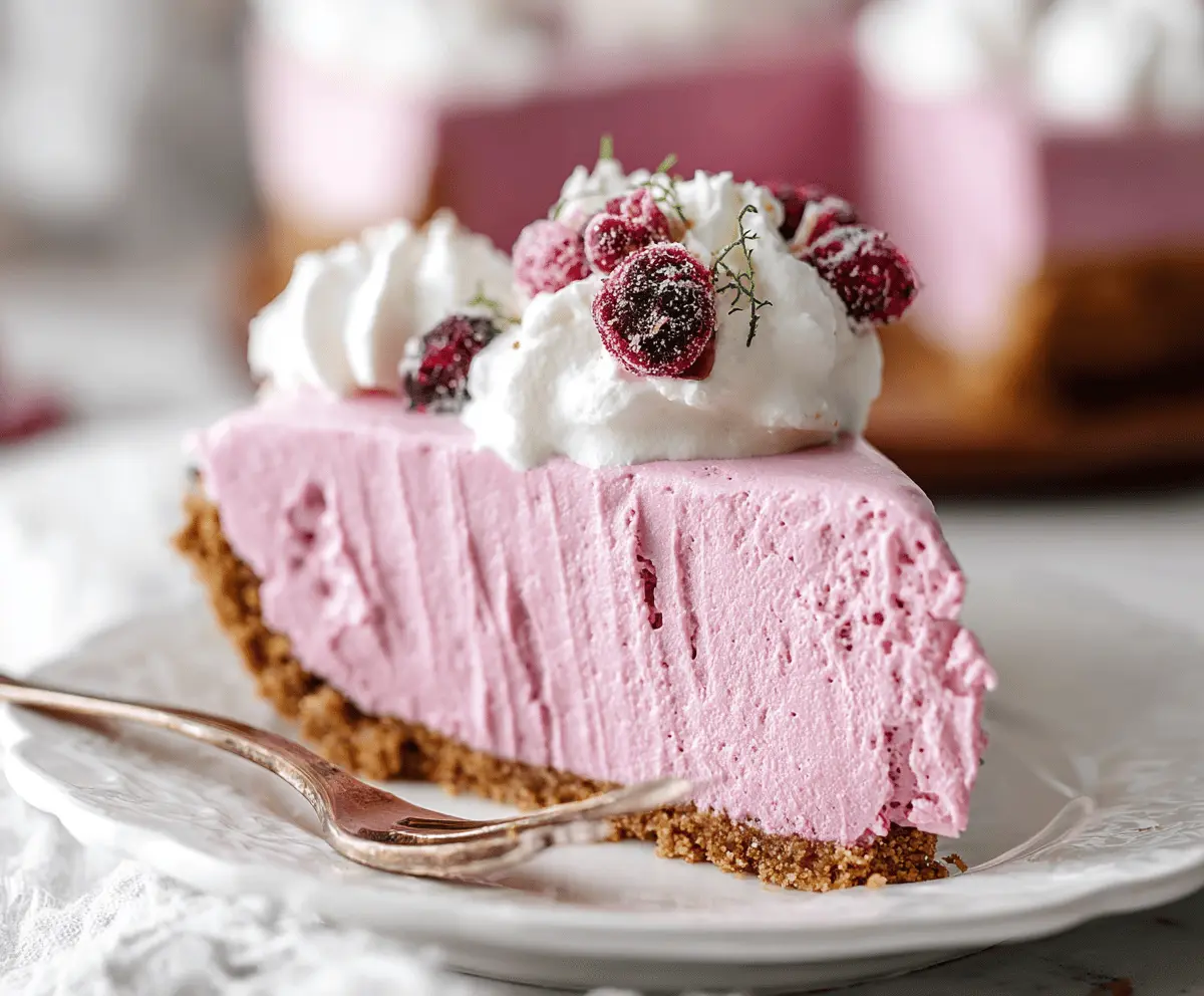 Cranberry Mousse Pie