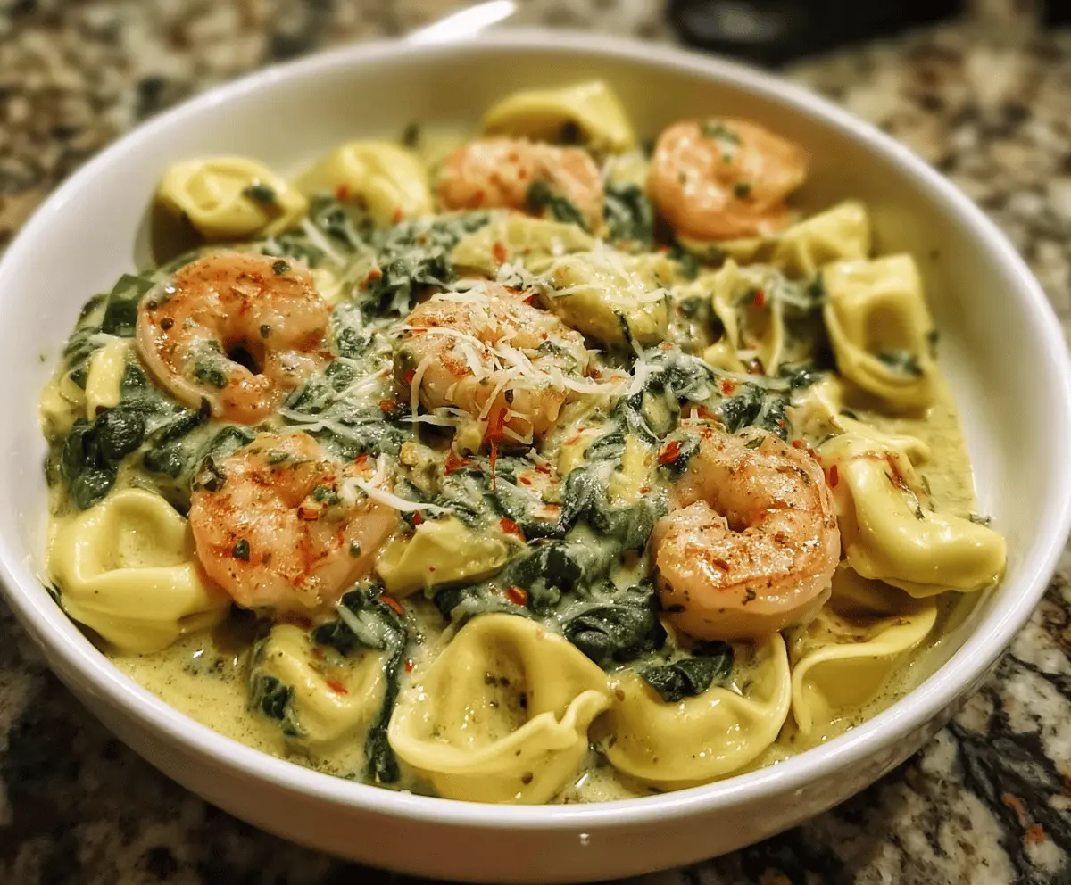 Creamy Shrimp and Spinach Tortellini