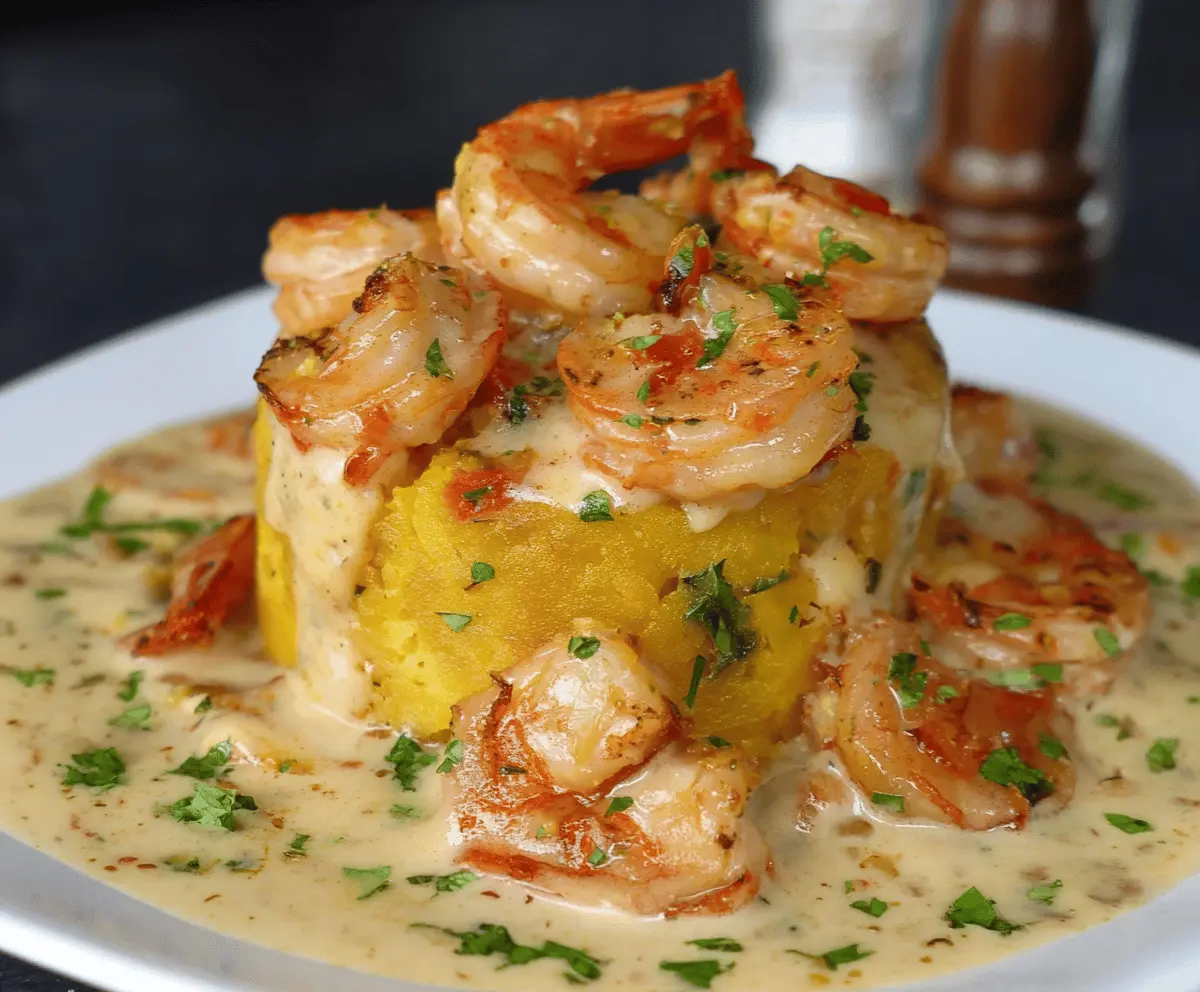 Garlic Shrimp Mofongo