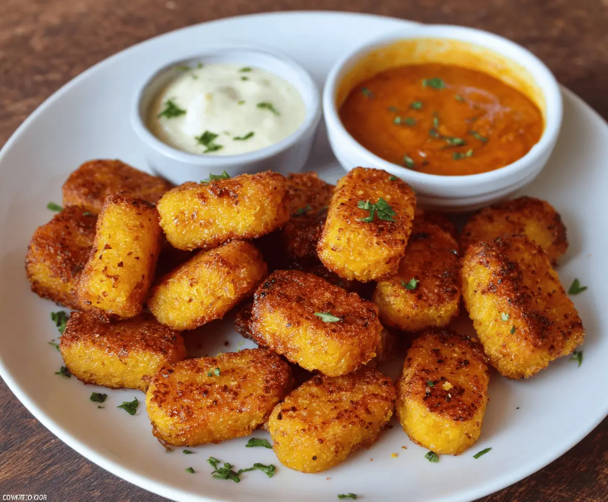 Delicious homemade healthy butternut squash tots on a plate, perfect for a nutritious snack or side dish