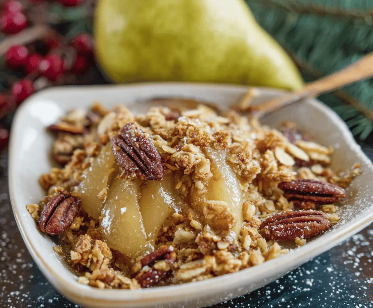 Holiday Pear Crumble