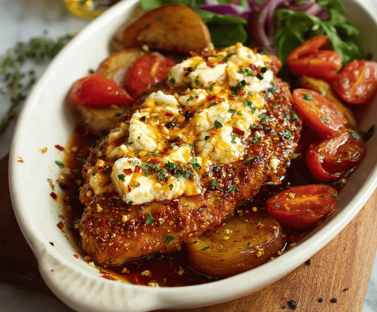 Hot Honey Infused Feta Chicken