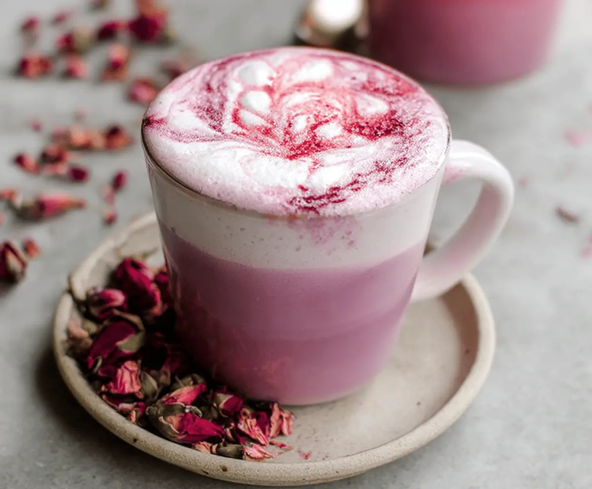 Raspberry Hibiscus Latte