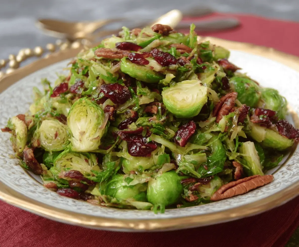 Alton Brown's Brussels Sprouts With Pecans and Cranberries