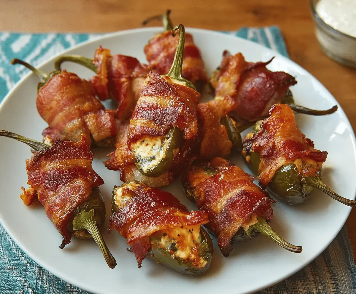 Bacon-Wrapped Jalapeño Poppers