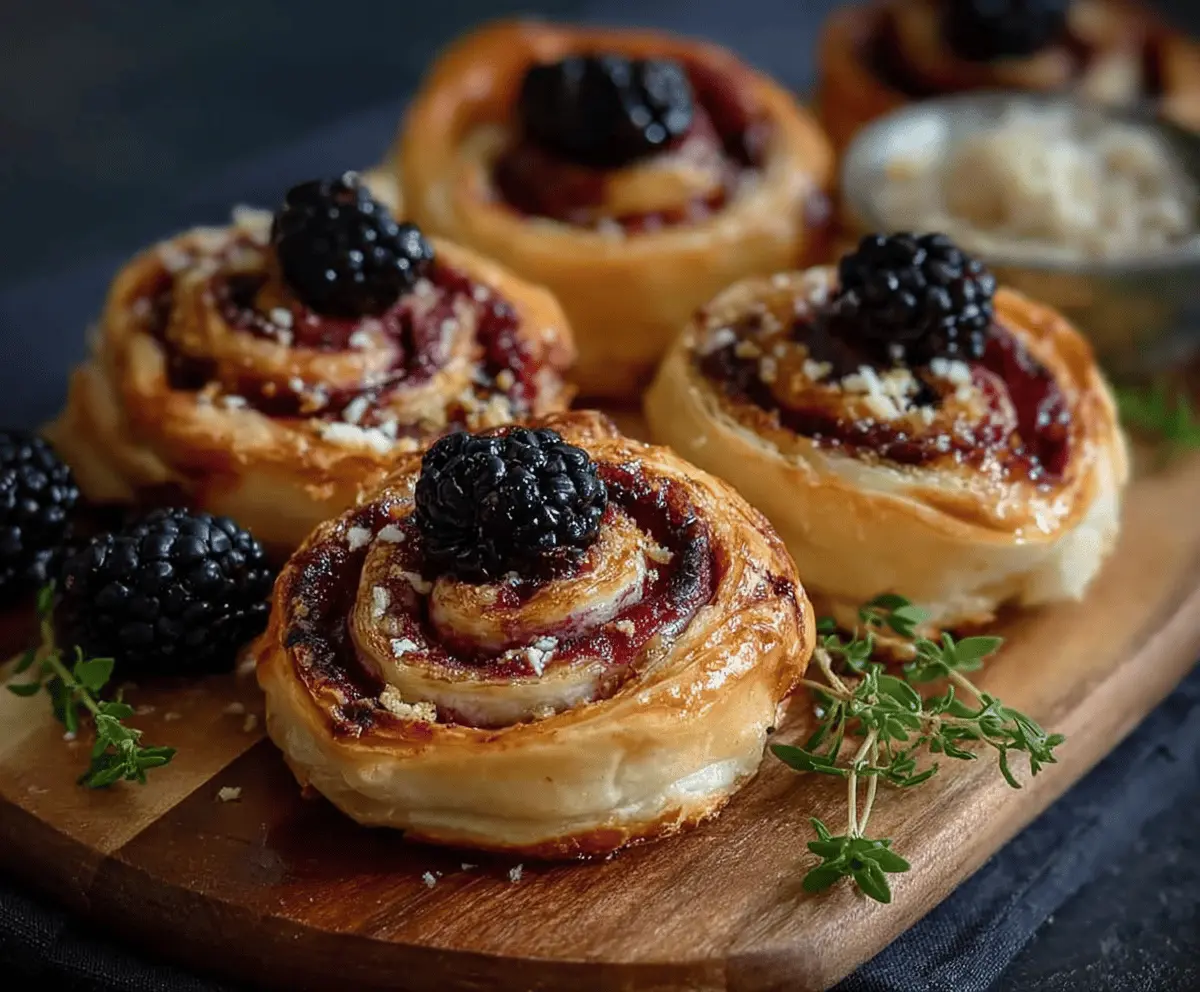 Blackberry Brie Pastry Swirls