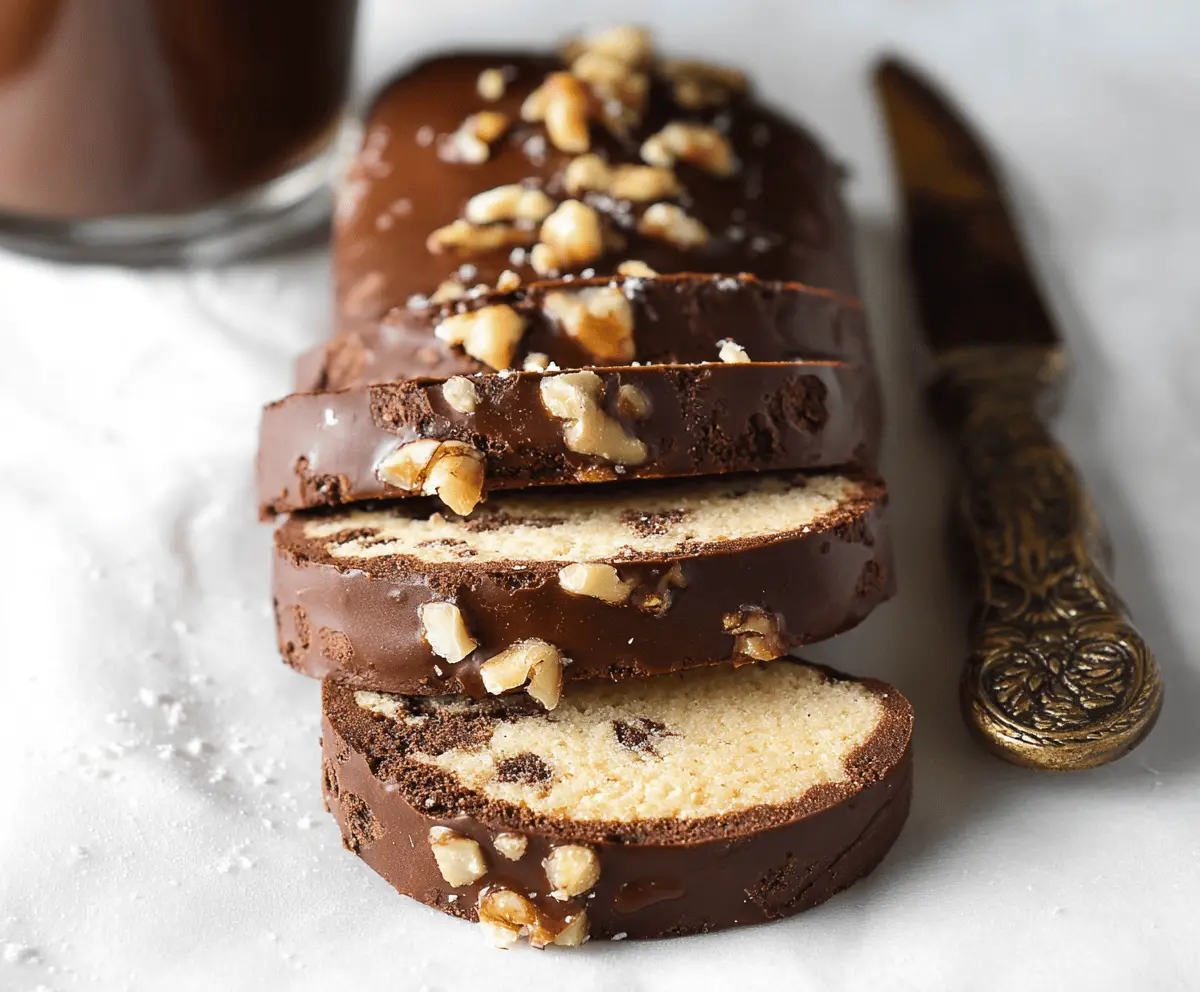 Chocolate Walnut Shortbread Cookies