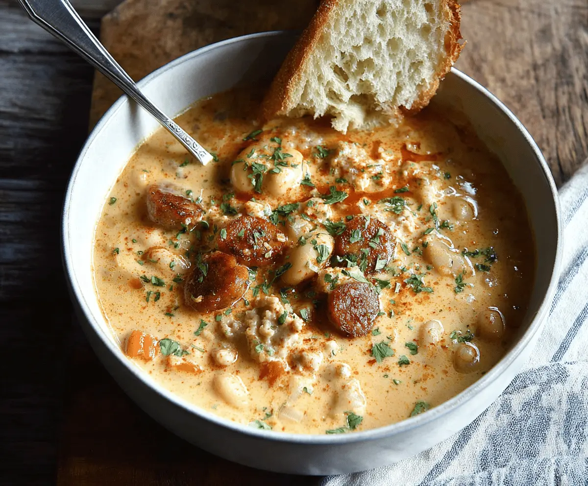 Creamy Bean Soup with Sausage