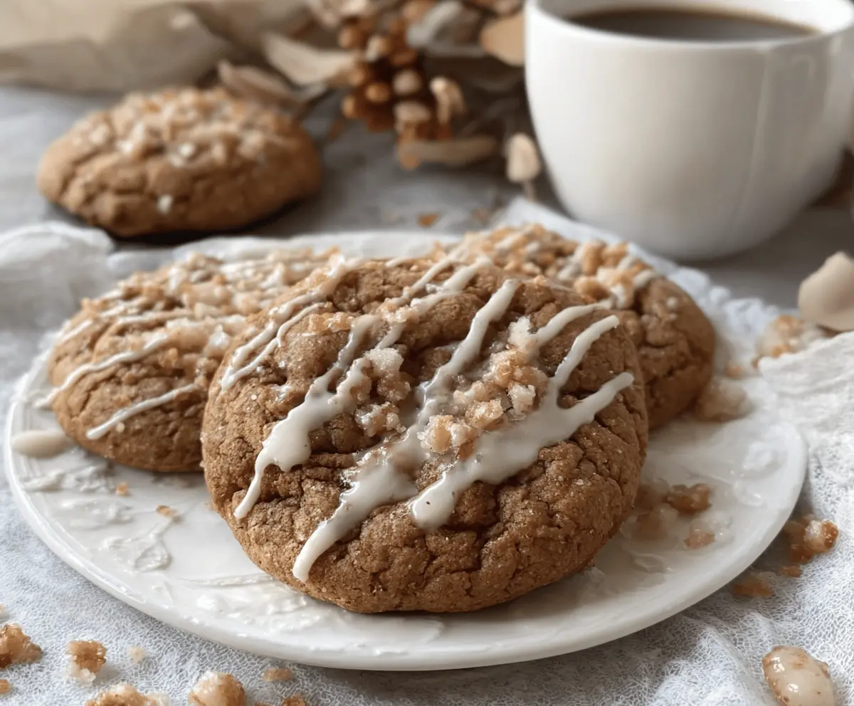 Delicious Gilmore Girls Coffee Cake Cookies fresh out of the oven, showcasing a golden-brown crust and a sweet, crumbly topping.
