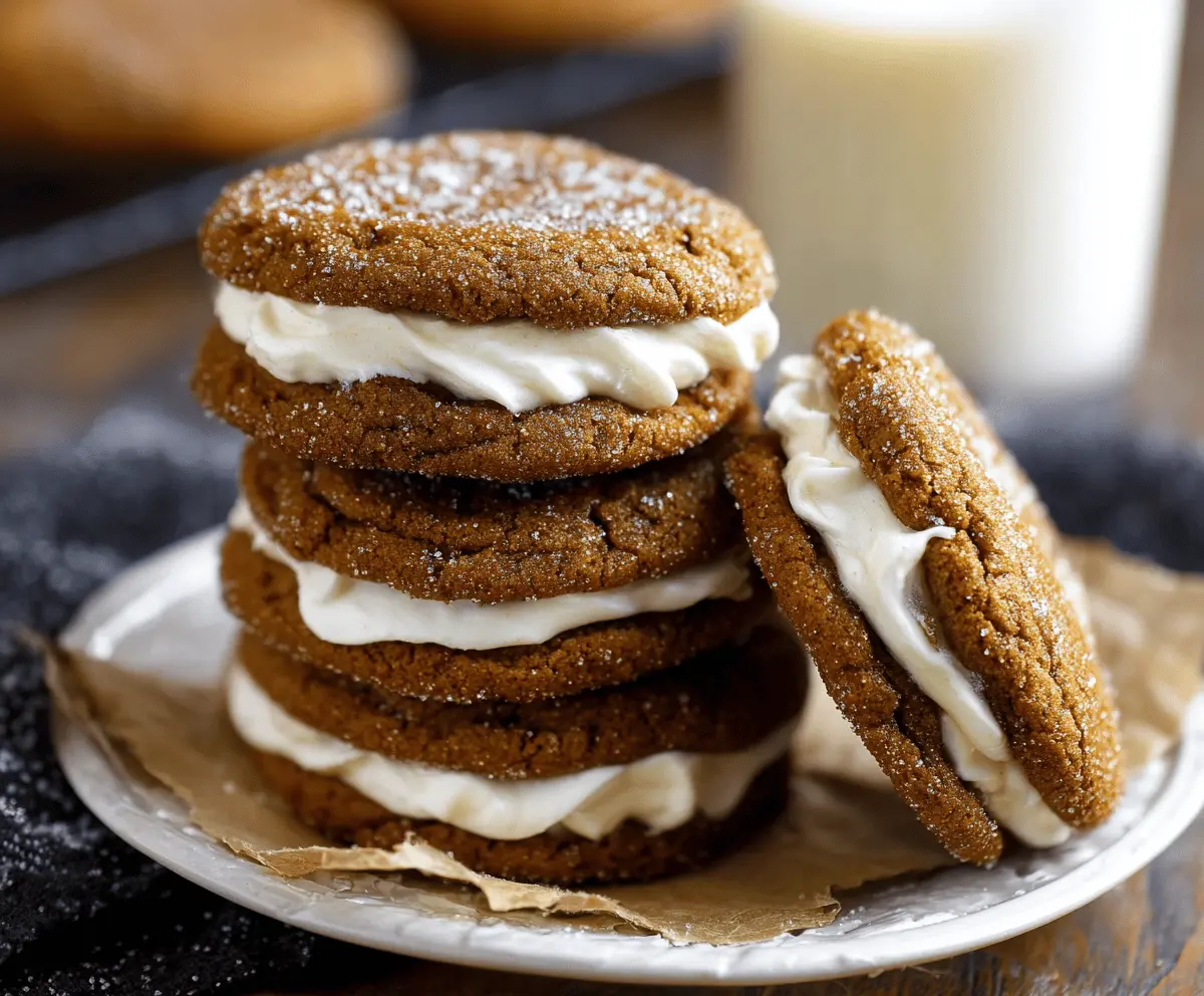 Molasses Cream Pie Cookies