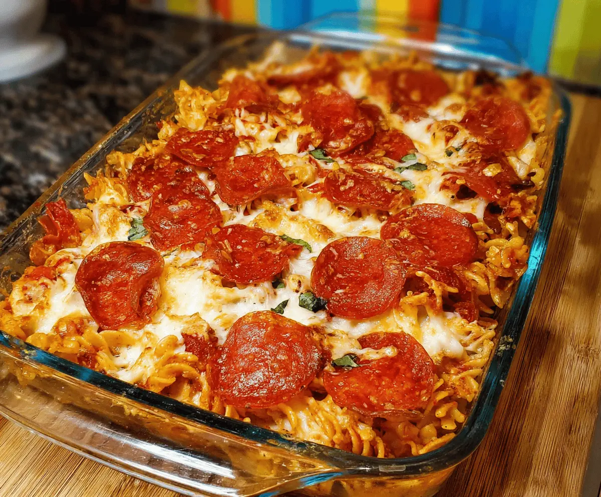 Pepperoni Pizza Casserole