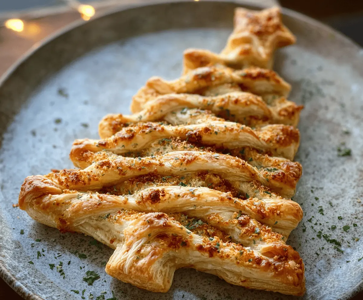 Savory Puff Pastry Christmas Tree