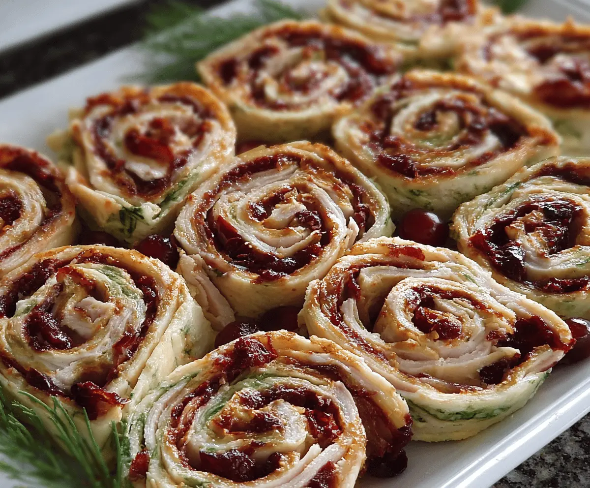 Spicy Turkey and Cranberry Pinwheels