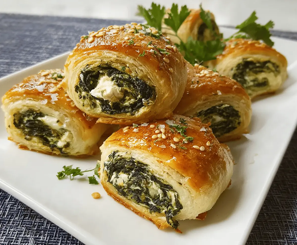 Spinach Rolls with Puff Pastry
