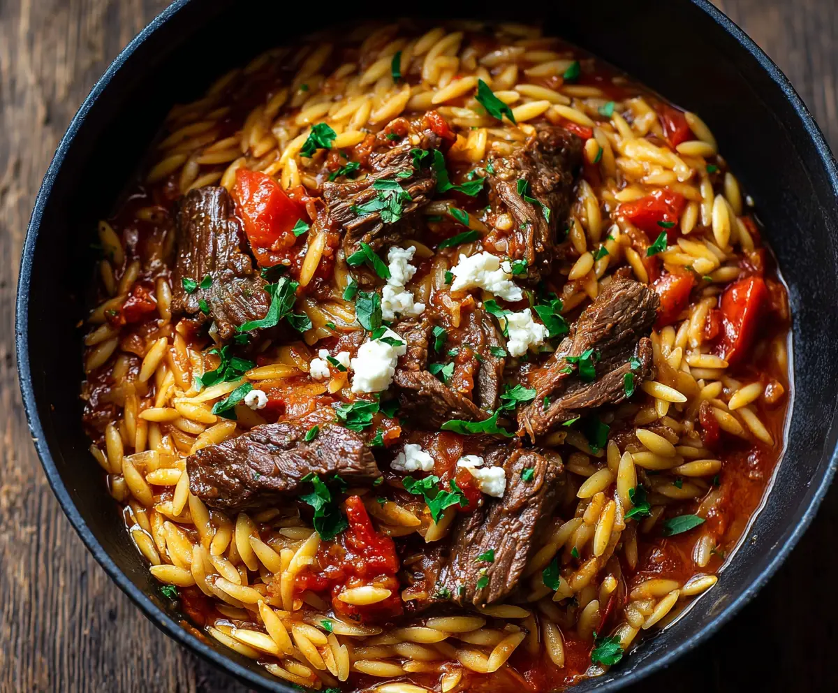 Beef Giouvetsi with Orzo