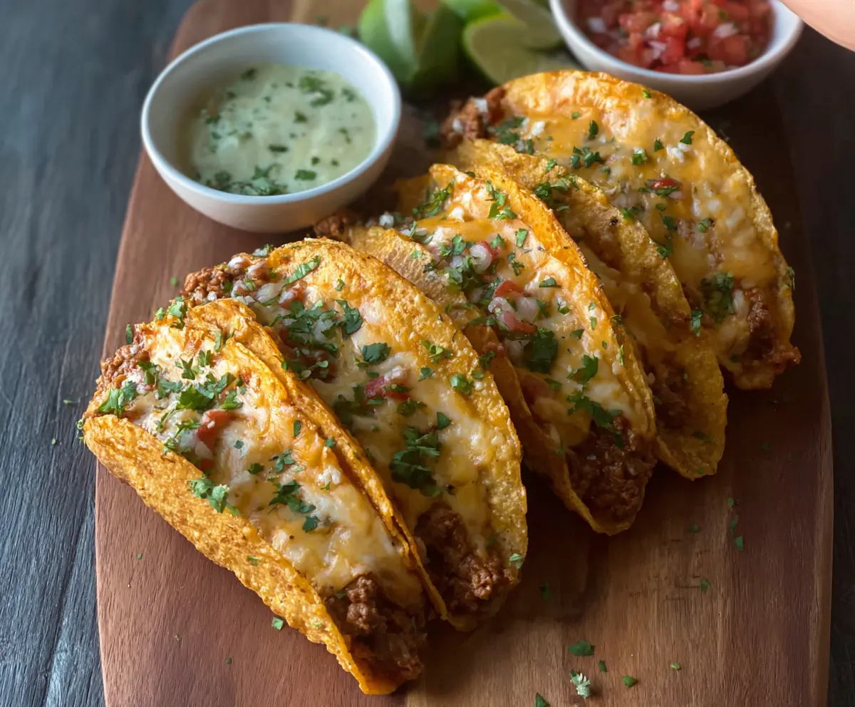 Cheesy Rotel Tacos