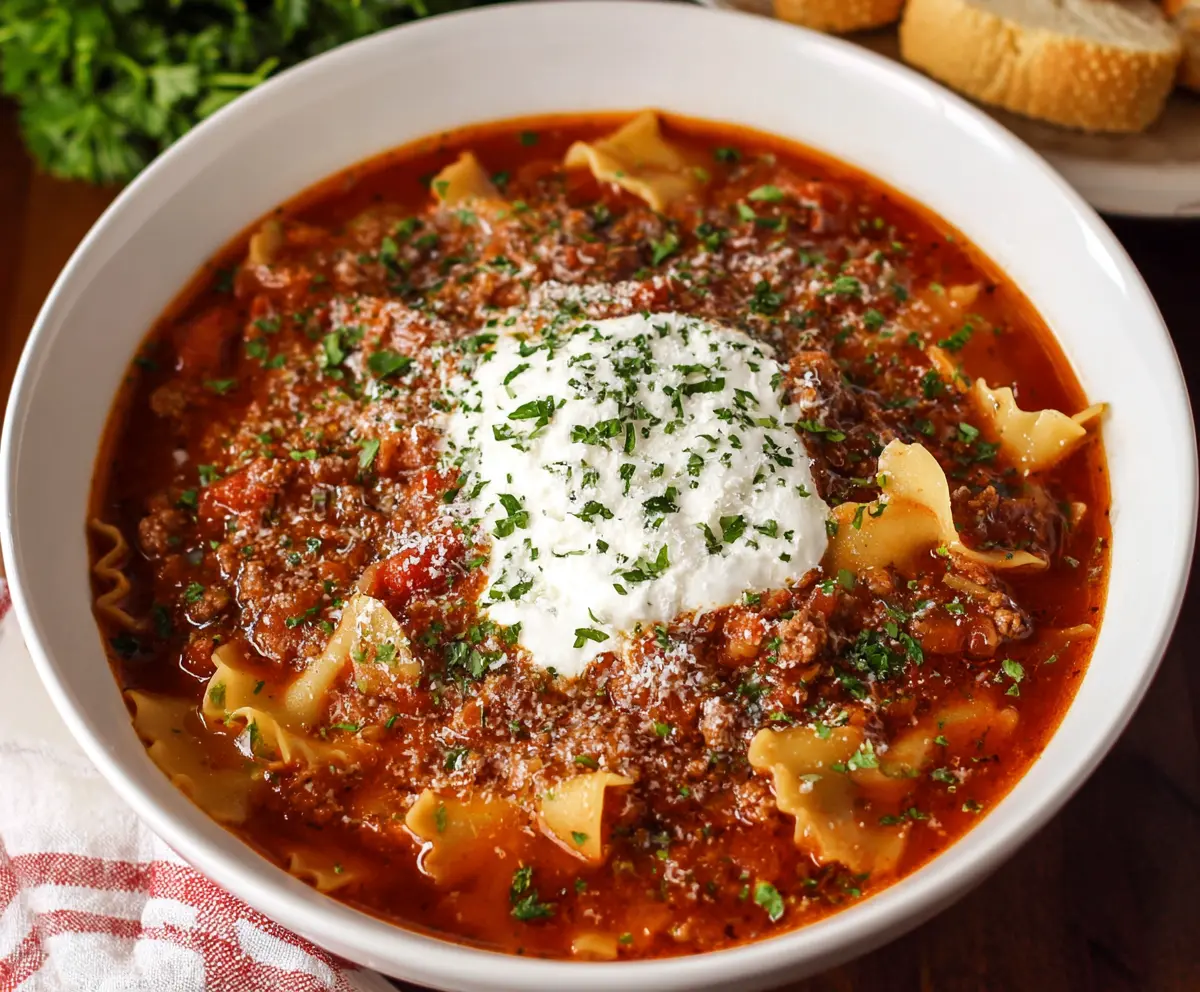 Crockpot Lasagna Soup