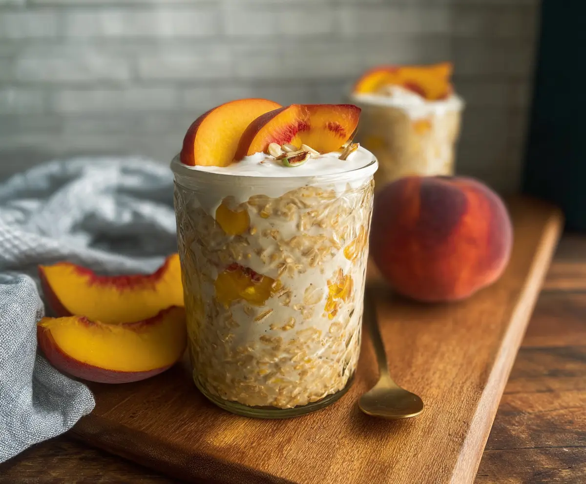 Peaches & Cream Overnight Oats
