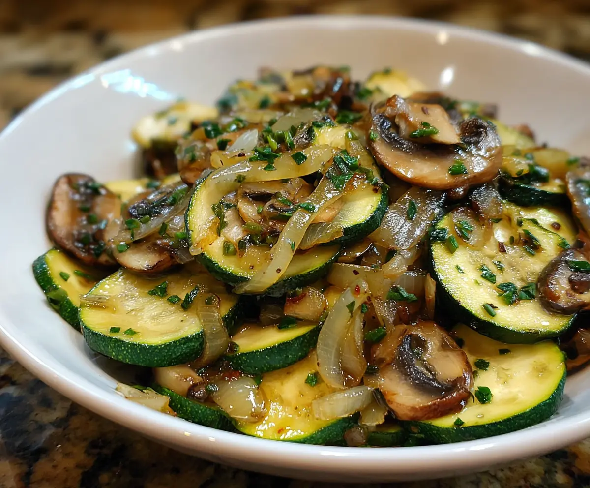 Sauteed Zucchini Mushrooms And Onions
