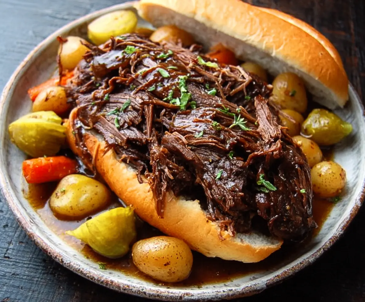 Slow Cooked Mississippi Pot Roast 