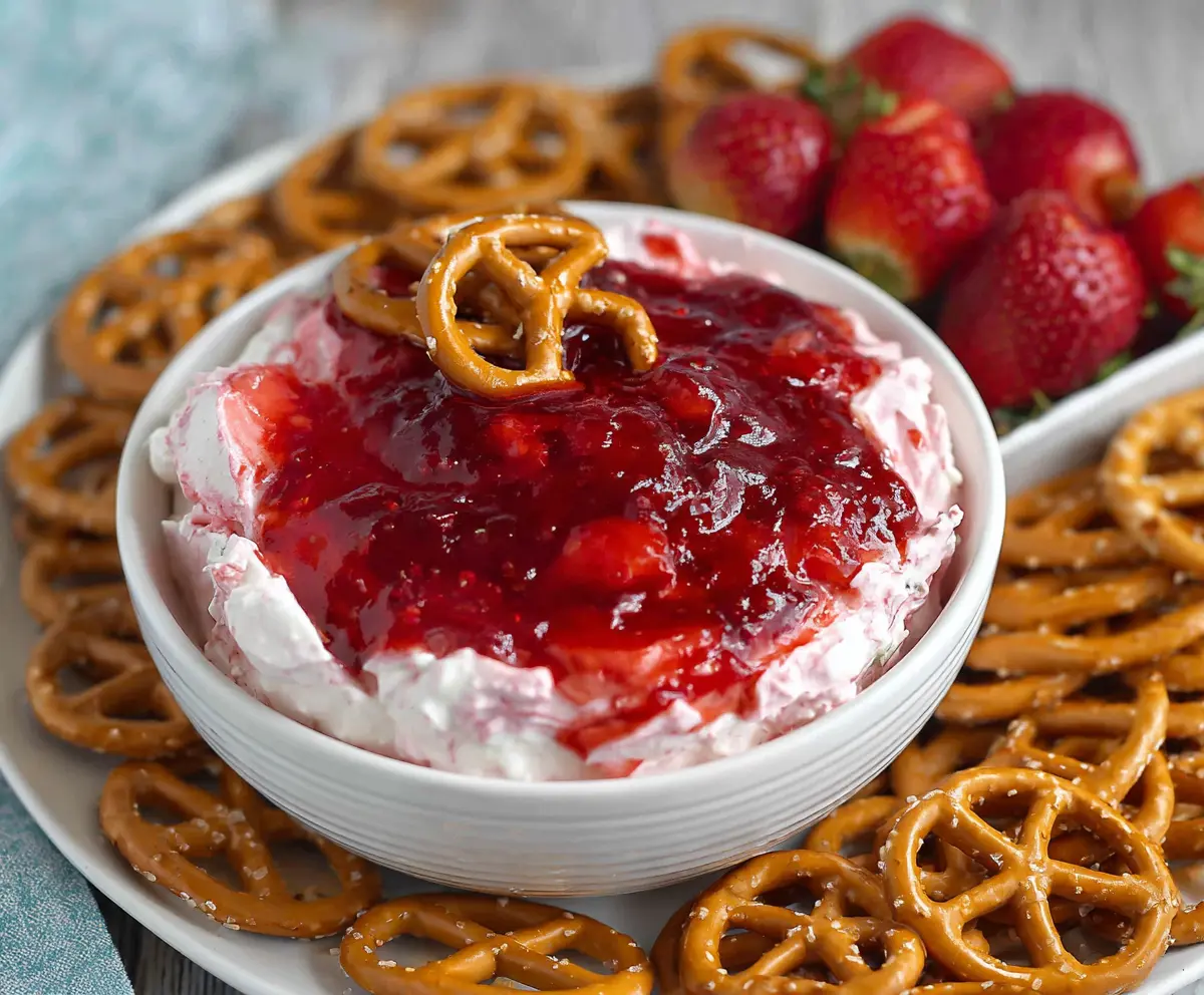 Easy Strawberry Pretzel Salad Dip