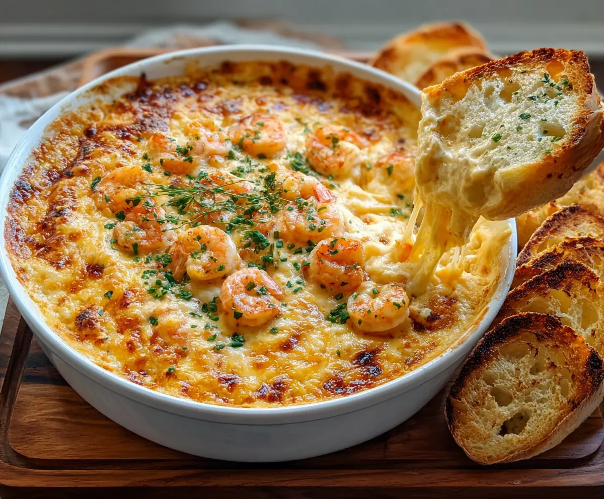 Irresistible Cheesy Shrimp & Crab Bake Dip 