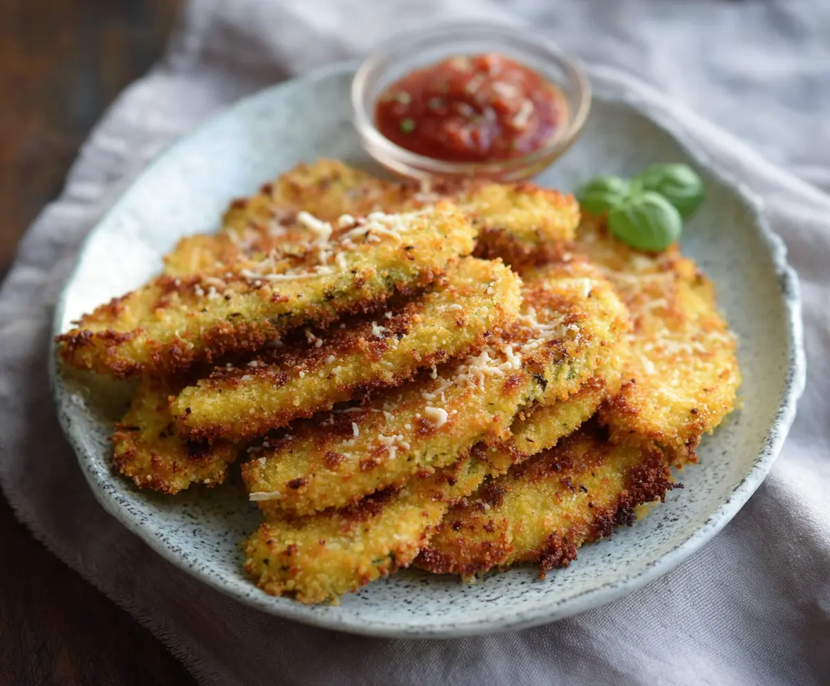 Low Carb Crispy Egglpant Parmesan