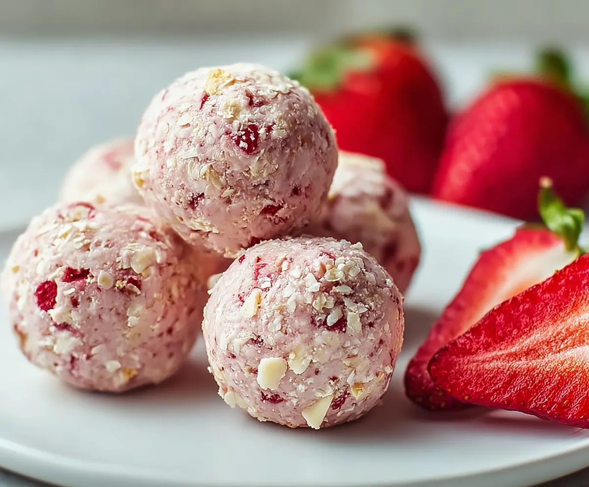 Strawberry Cheesecake Protein Balls