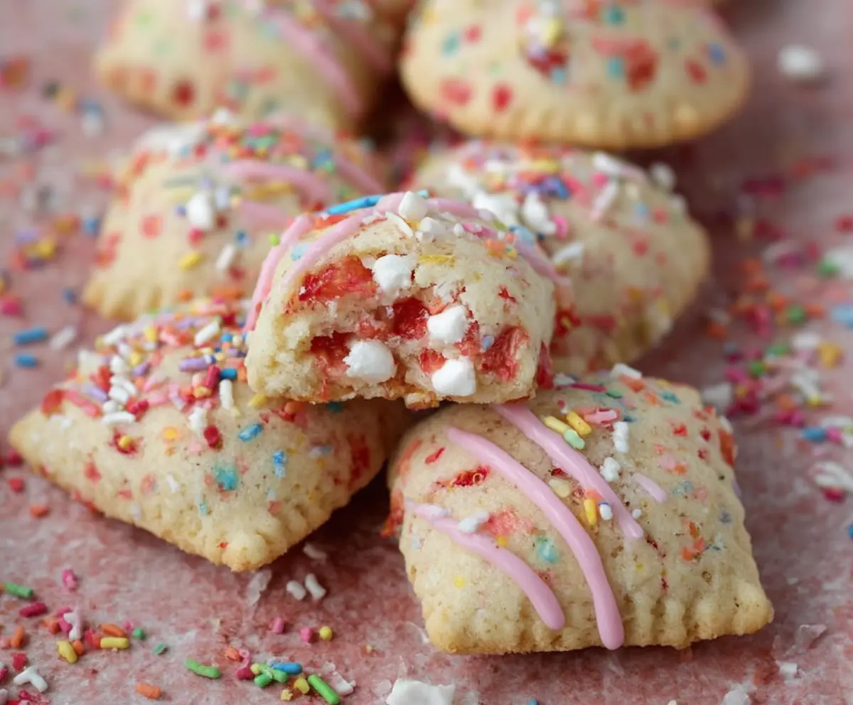 Strawberry Pop Tart Cookies 