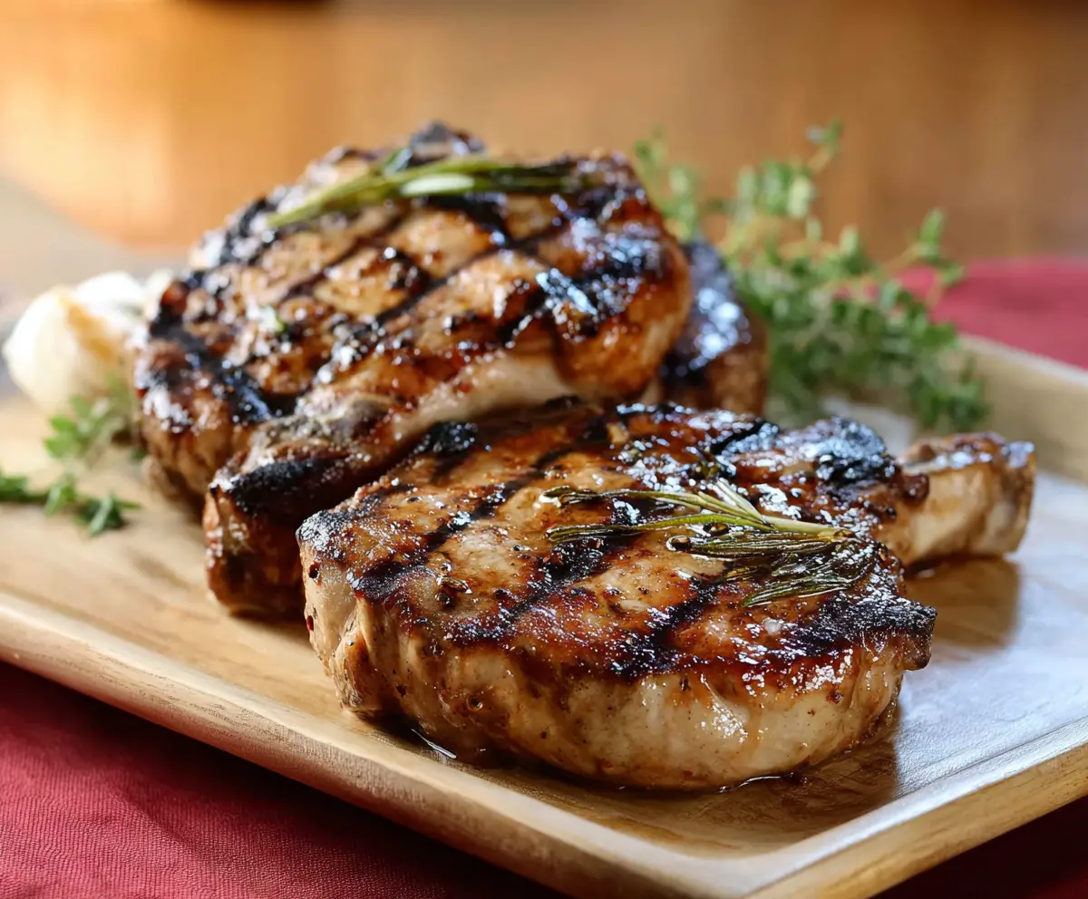 Succulent Grilled Hickory Pork Chops
