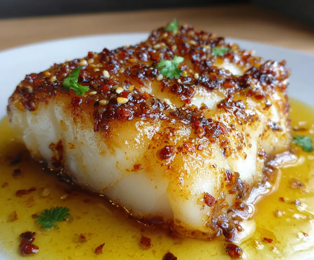 Delicious baked cod fillet with honey marinade cooked in just 5 minutes, perfect for a quick and healthy meal.