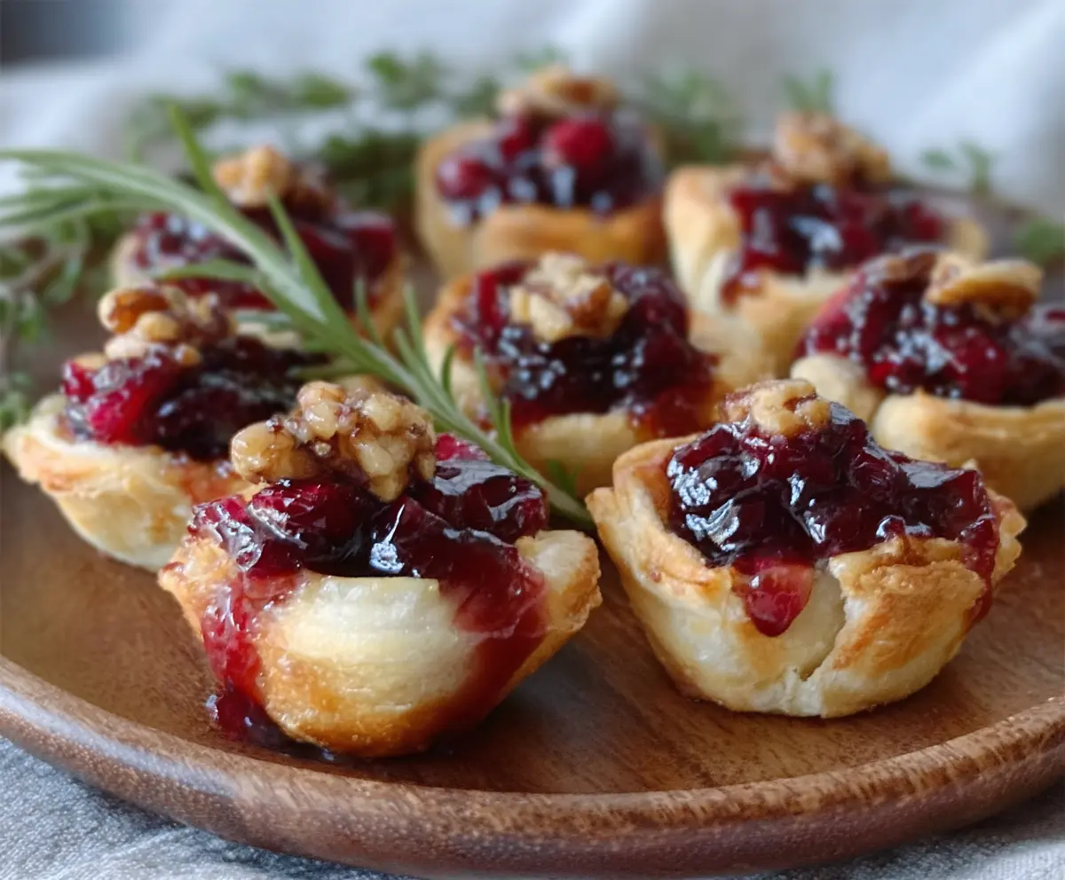 Balsamic Cranberry Brie Bites