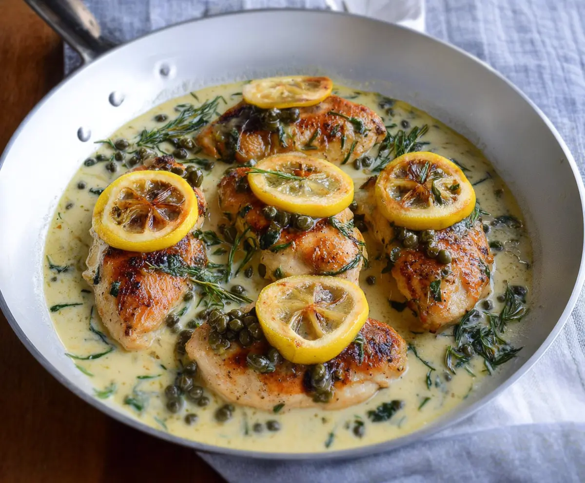 Creamy Lemon Caper Chicken